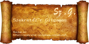 Szekretár Gilgames névjegykártya